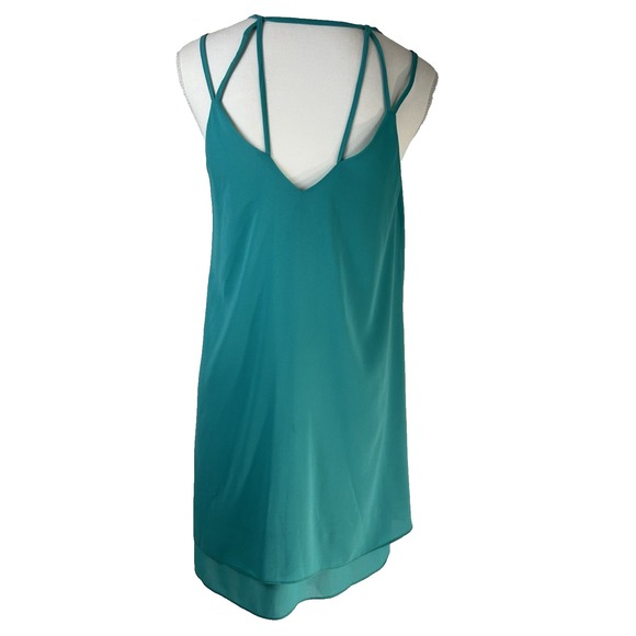 Love Riche Beachy Spring Break Feminine Teal Blue Swing Layered Dress Sz S - Picture 3 of 9